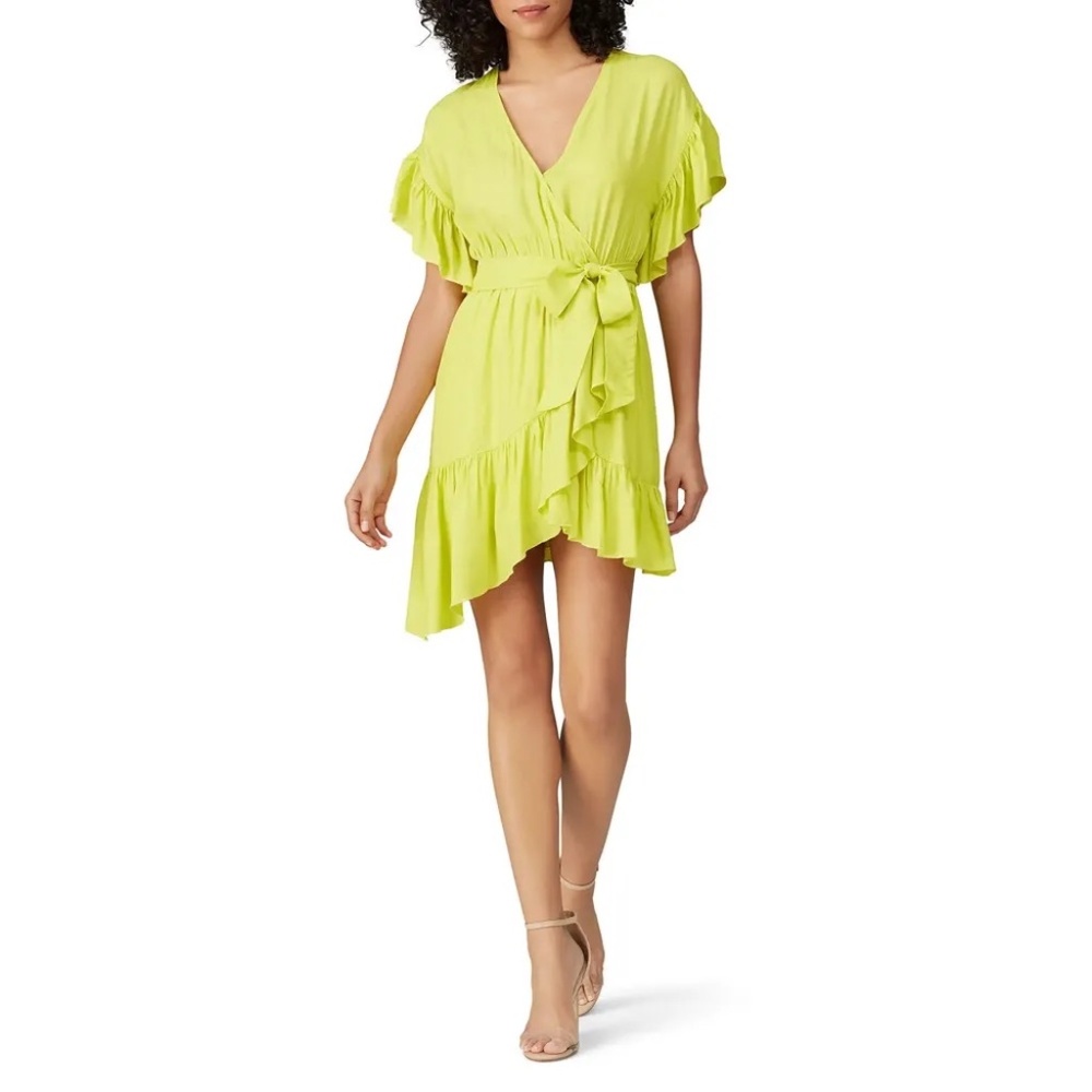 RTR NISSA Ruffled Faux Wrap Dress - size 10
